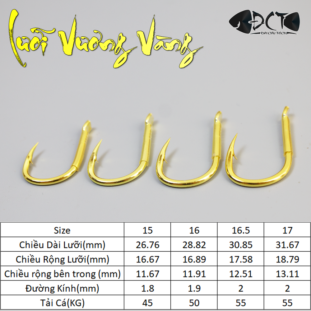 Lưỡi Câu Săn Hàng Vương Vàng