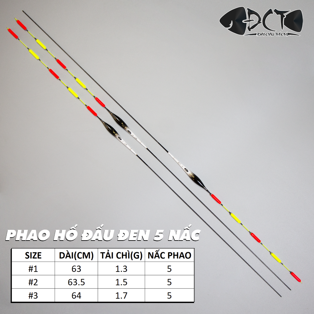 Phao Hố Đấu D101 Đen 5 Nấc