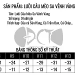 Lưỡi Câu Mèo Sa Vênh Vàng